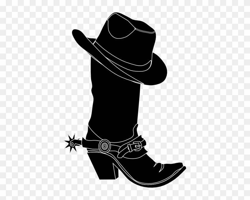 Boots Clipart Cowboy Boot - Cowboy Boot With Hat #1103487