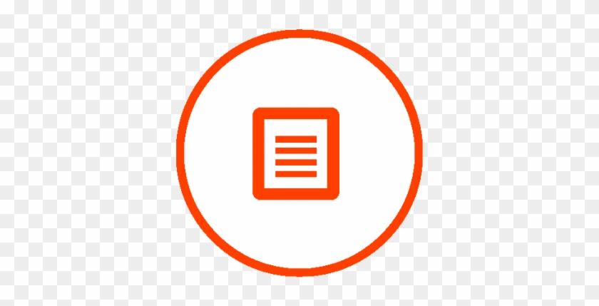 An Orange Circular Document Icon Represents All The - Sarmayeh Bank #1103622
