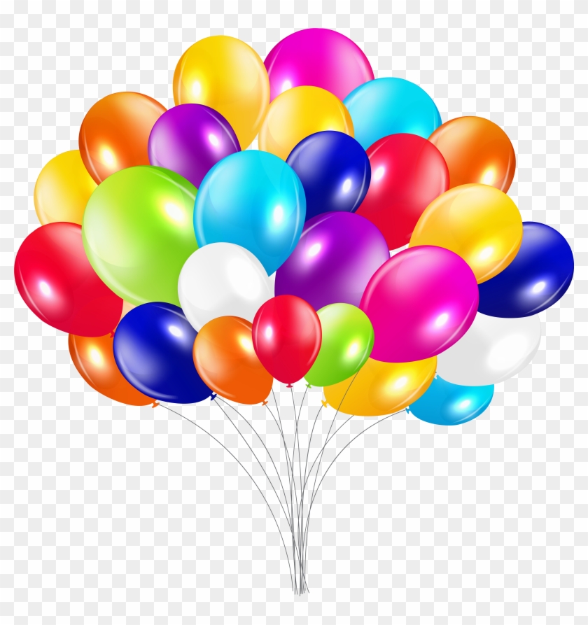 Bunch Of Balloons Png Clipart Image - Birthday Balloons Png #1103681