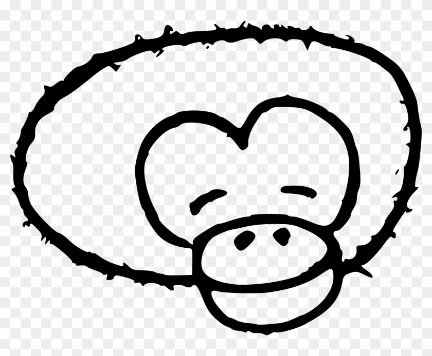 Gorilla Head Xlhhrh Clipart - Heart #1103723