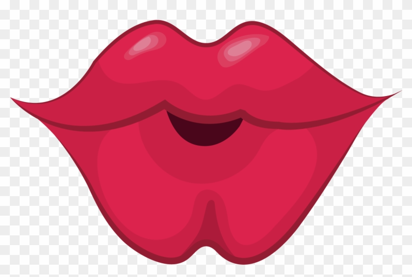 Lip Kiss Euclidean Vector - Labio Beso Png #1103903