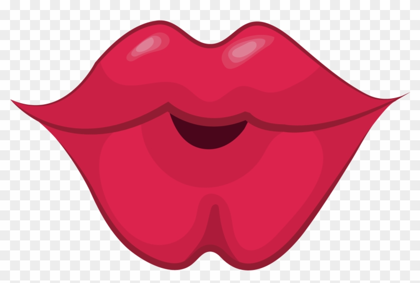 Lip Kiss Euclidean Vector - Labio Beso Png #1103903