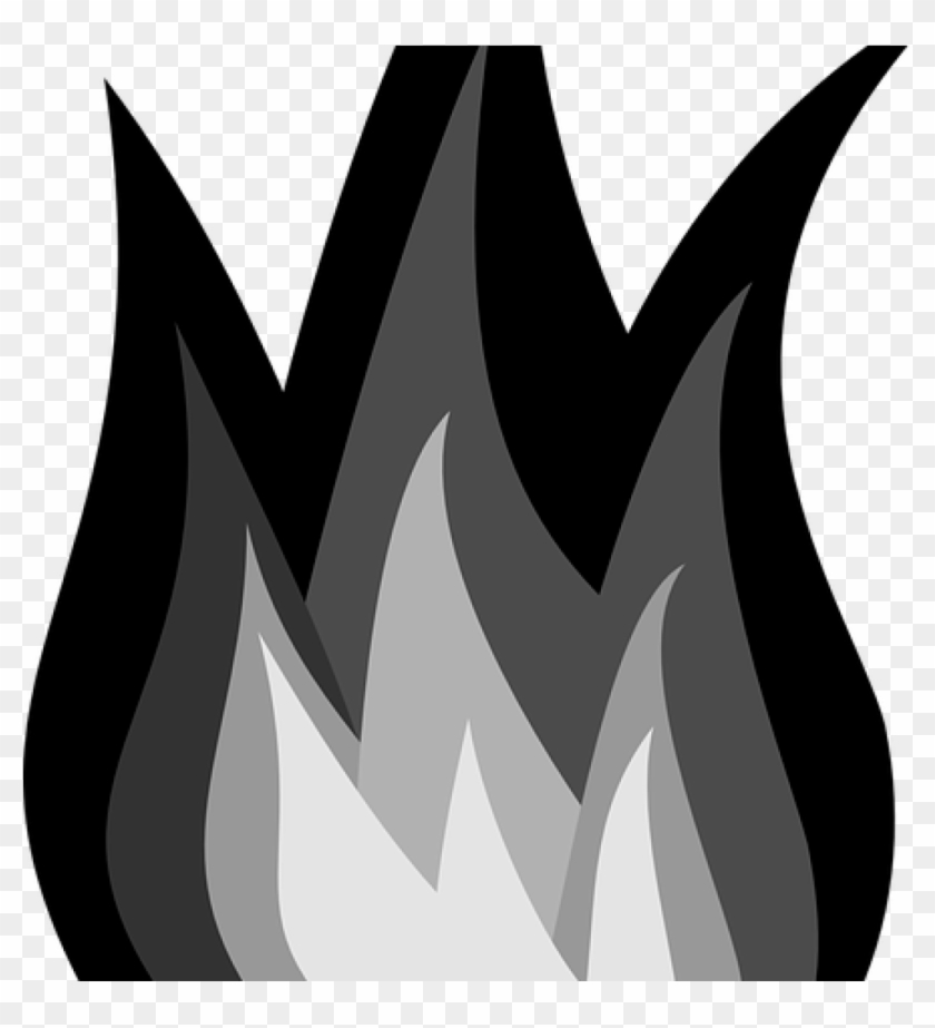 Flame Clipart Black And White Fire Flames Burn Free - Flame Clipart Black And White #1103918