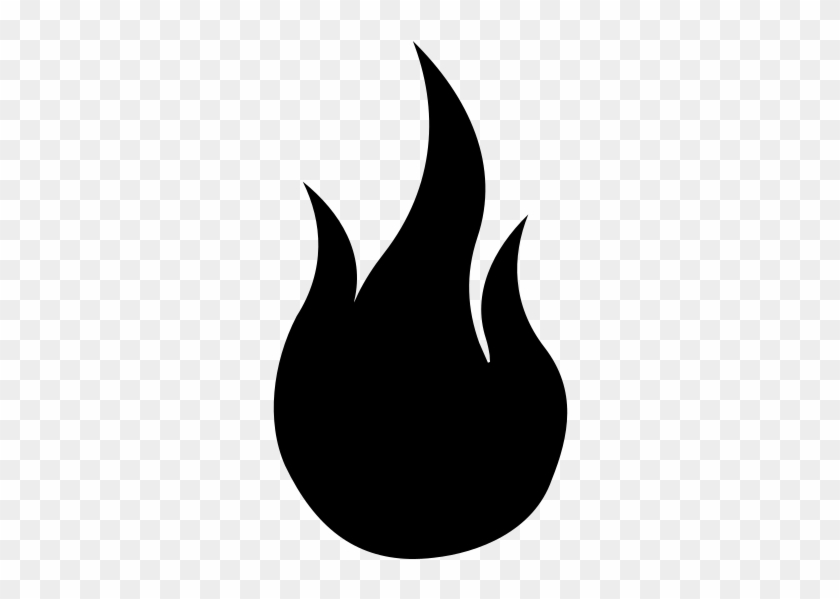 File - Flame - Svg - Flame In Black And White #1103927