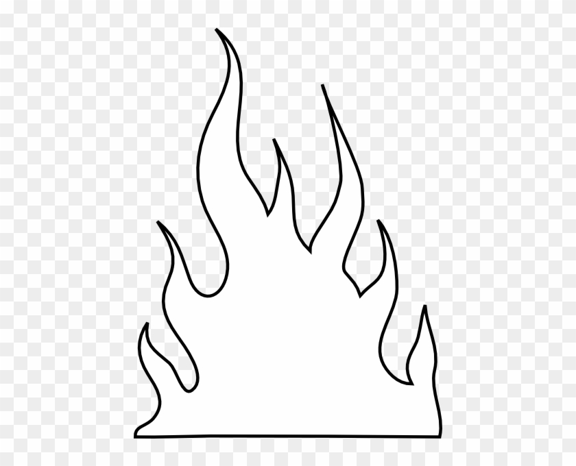 Flames Outlines Clip Art - White Flames Clipart #1103934