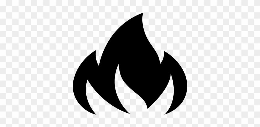Burn, Burning, Fire, Flame, Heat Icon - Fire Black Symbol Png #1103941