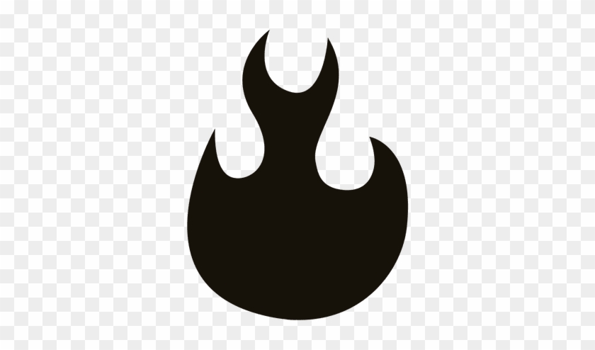 Black Flame Fire Black Silhouette Transparent Png - Png Fuego Silueta #1103957