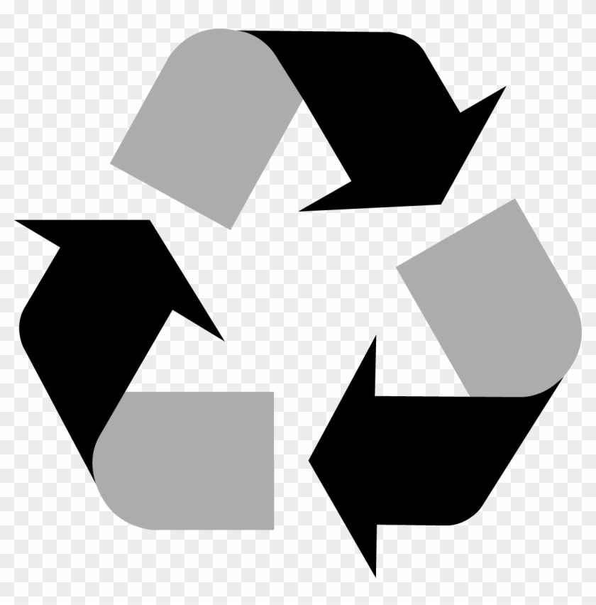 Black Universal Recycling Symbol Logo Sign - Black Recycling Symbol #1103993