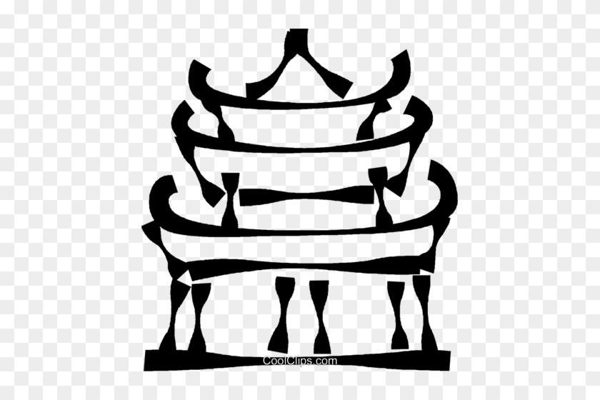 Japanese Temple Royalty Free Vector Clip Art Illustration - Japanese Temple Clipart #1104024