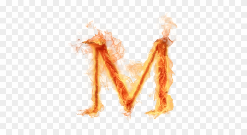 A To Z Alphabets Png Transparent Images - M Alphabet In Fire #1104098