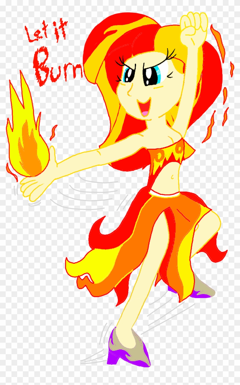 Sunset Shimmer Lets Her Fire Go By Comedyestudios - Mlp Eg Sunset In Fire #1104100