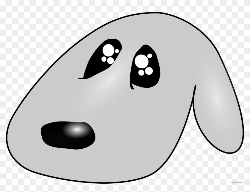 Sad Dog Animal Free Black White Clipart Images Clipartblack - 卡通 可憐 的 狗 #1104139