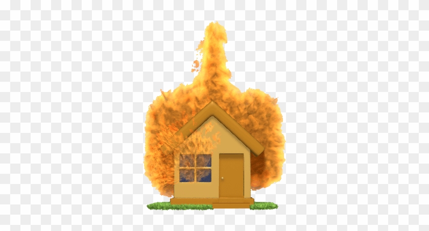 Image Result For Fire Safety Gif - House On Fire Animated Gif #1104392