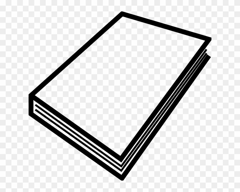 Black, Education, Outline, Open, White, Cartoon - Closed Book Clipart #1104479