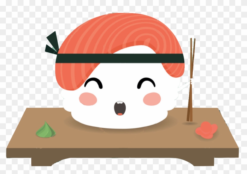 Welcome Sushi - Cute Cartoon Japanese Food - Free Transparent PNG Clipart  Images Download