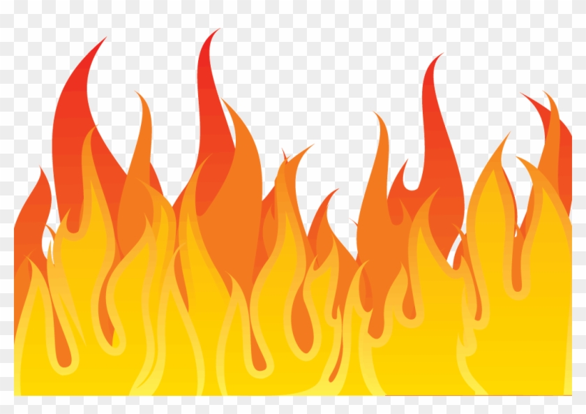 Pin Fire Clipart Transparent - Flames Png #1104663