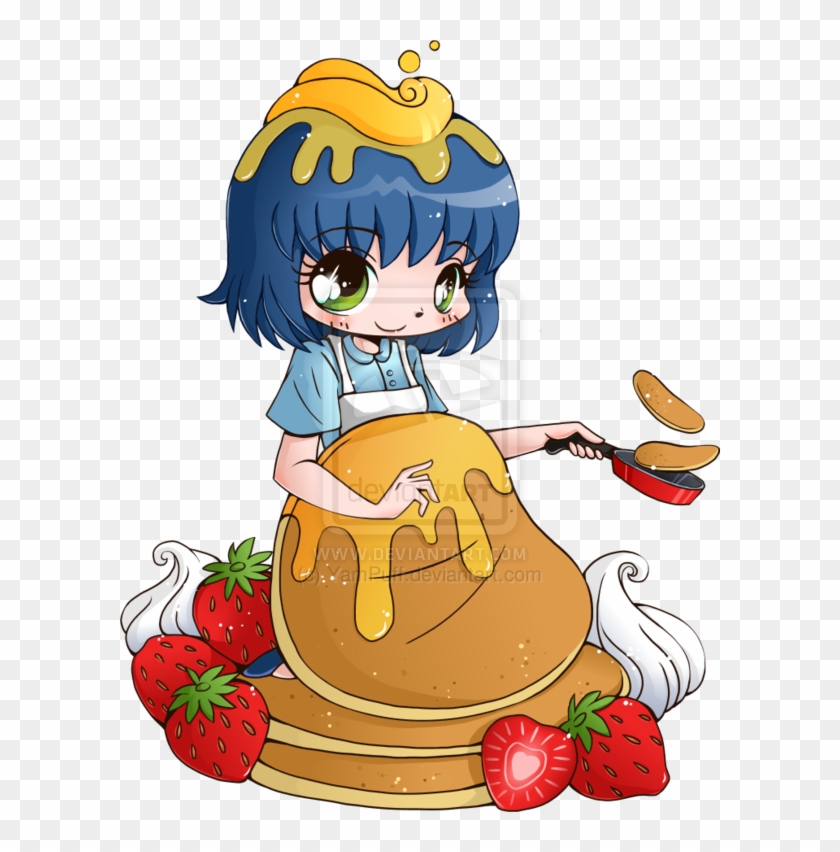 Explore Chibi Food, Pancake Breakfast, And More - Chibi Pancake Girl #1104730