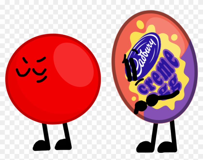 Red Sphere And Cadbury Egg By Ball Of Sugar - Cadbury Chocolate #1104897