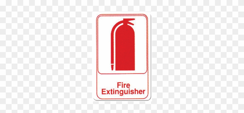 Winco Sgn-682w, 6''x9'' Sign, White, Fire - Sign 6'' X 9'' ''fire Extinguisher'' Red G #1105092