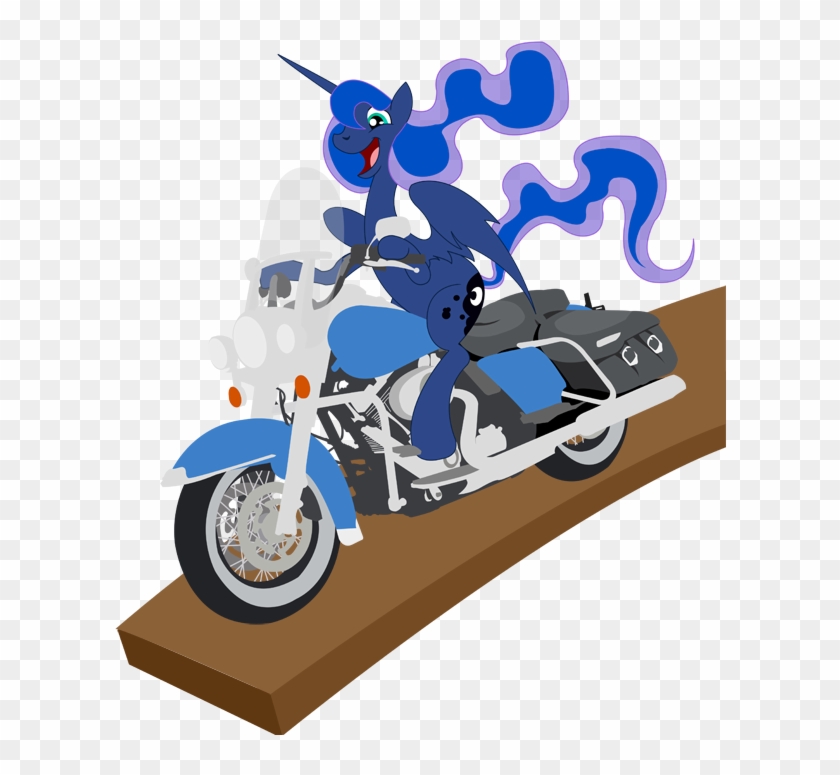 Philith, Harley Davidson, Motorcycle, Princess Luna, - Cartoon #1105125