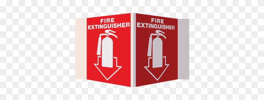 Fire Extinguisher 3d Stand-out Sign - Brooks 3d Rigid 5-inx6-in Fire Extinguisher Arrow Sign #1105148