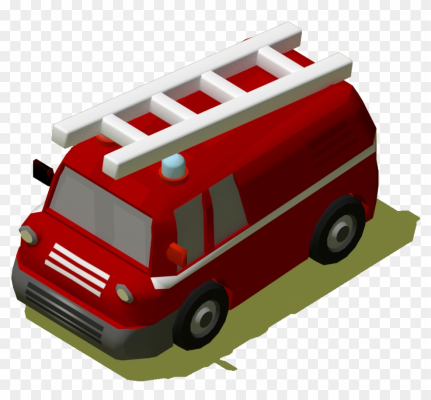 Firetruck 03 Transparent - Compact Van #1105215