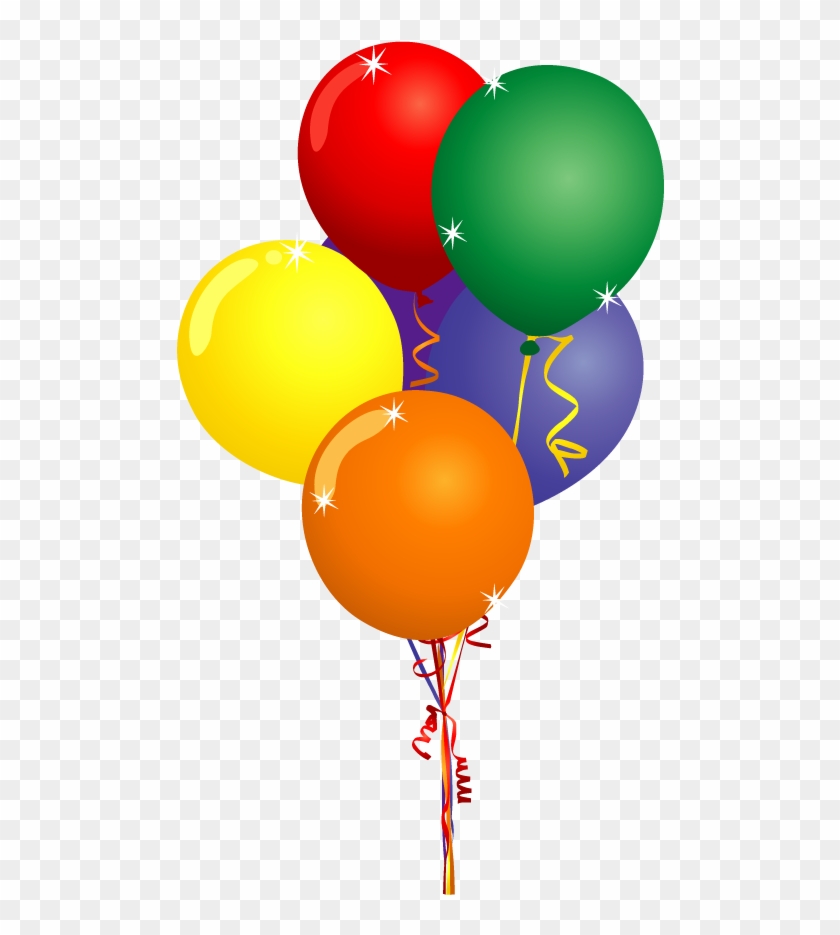 Hot Air Balloon Party Clip Art - Happy Birthday Card Animated #1105228