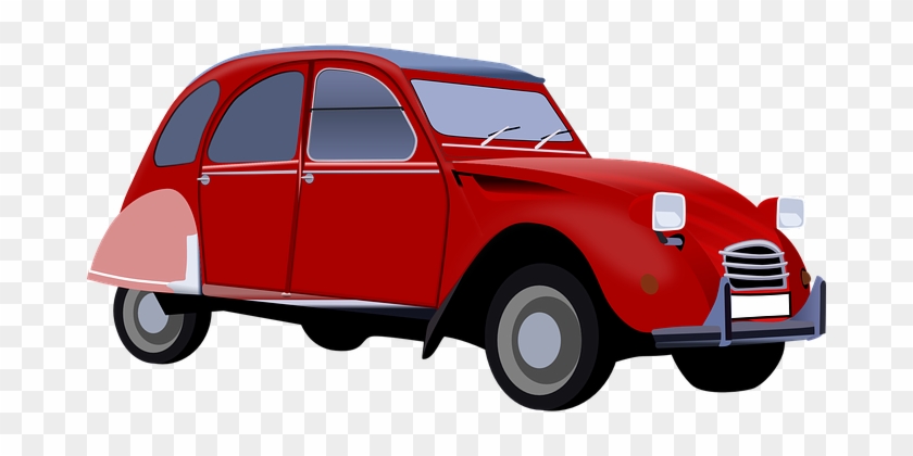 Car, Vehicle, Red, 2cv, Retro, Nice - 2cv Vector #1105295