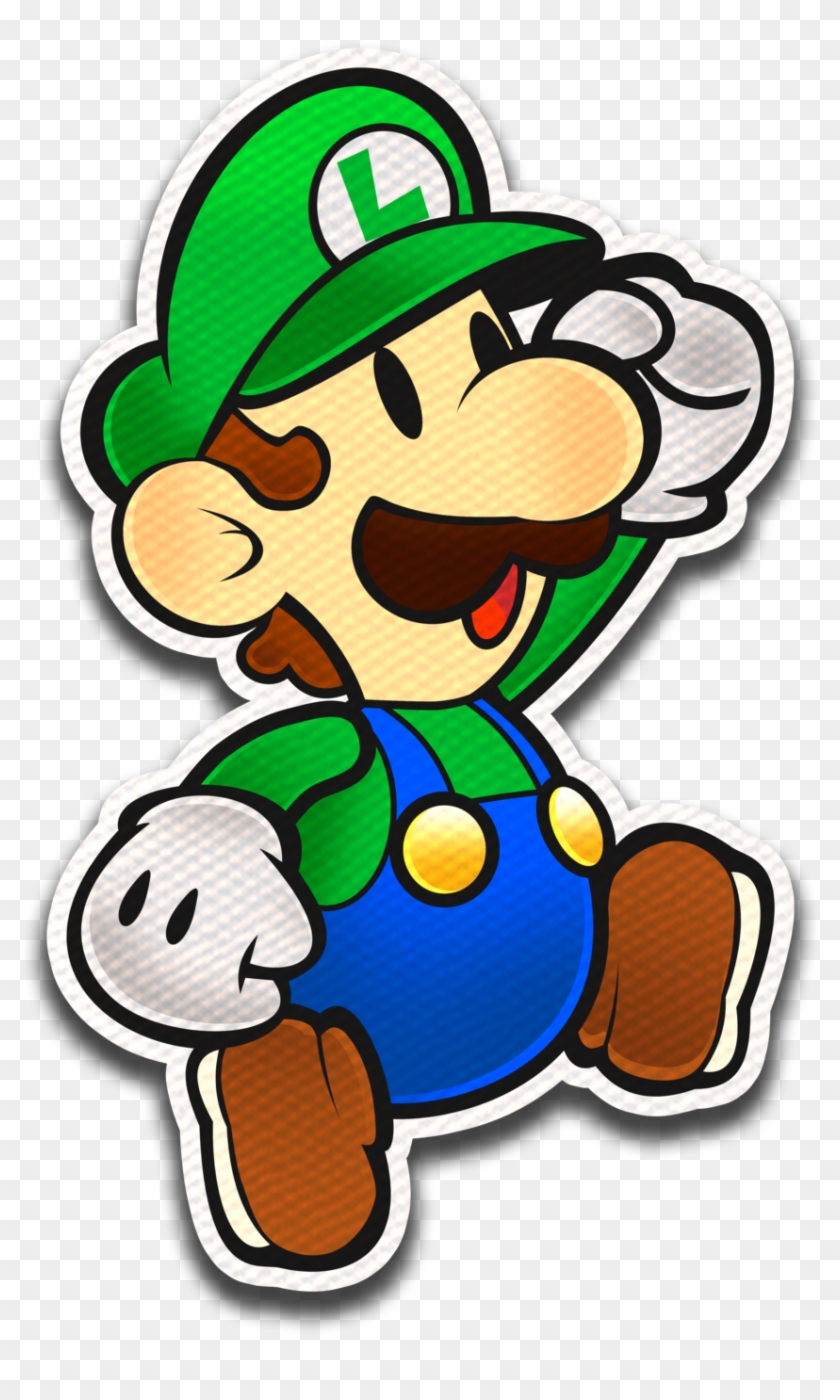 Fawfulthegreat64 Paper Luigi- Color Splash Style By - Paper Mario Color Splash Luigi #1105311