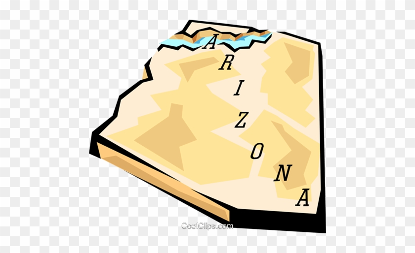 Arizona State Map Royalty Free Vector Clip Art Illustration - Arizona State #1105432