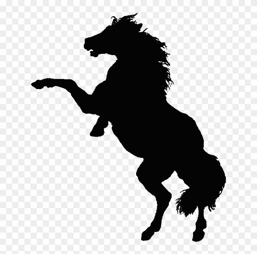 Rearing Horse Silhouette Clipart - Horse Rearing Clip Art #1105769