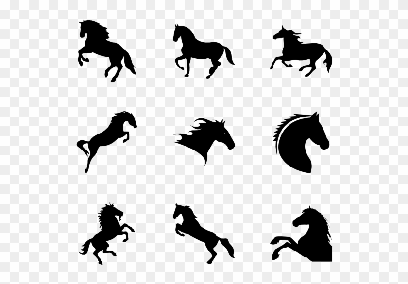 Horse Black Shape - Horse Vector Png #1105774