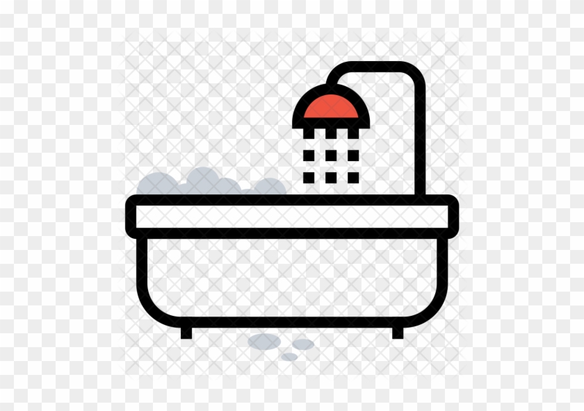Shower, Bath, Bathing, Tub, Bathroom, Hotel, Room Icon - Shower Or Tub Drawing #1105810