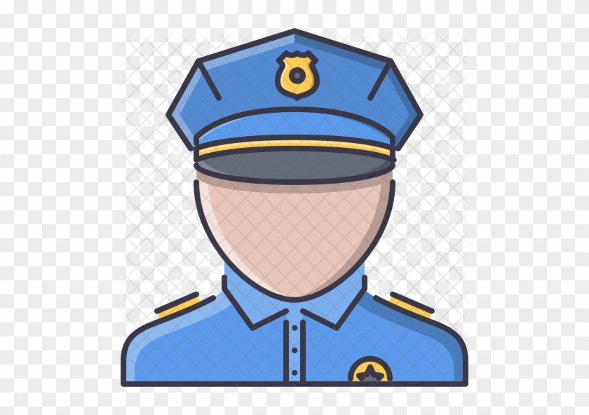 Policeman Icon - Cartoon #1105895