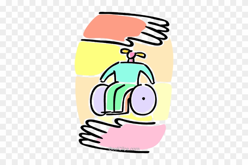 Girl In A Wheelchair Royalty Free Vector Clip Art Illustration - Girl In A Wheelchair Royalty Free Vector Clip Art Illustration #1105953
