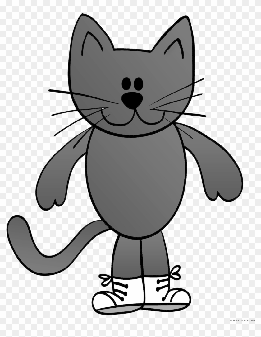 Pete The Cat Animal Free Black White Clipart Images - Clip Art #1105983