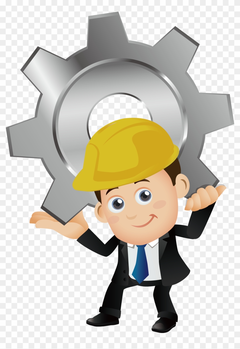 Architectural Engineering Cartoon Laborer - Vector Hình Công Nhân #1106099