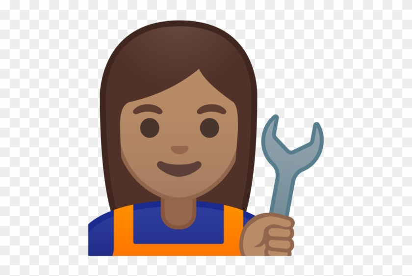 Emojipedia Human Skin Color Laborer - Mechanic Icon #1106108