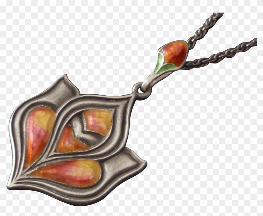Antique Queensway Sterling Enamel Arts & Crafts Necklace - Antique Queensway Sterling Enamel Arts & Crafts #1106122