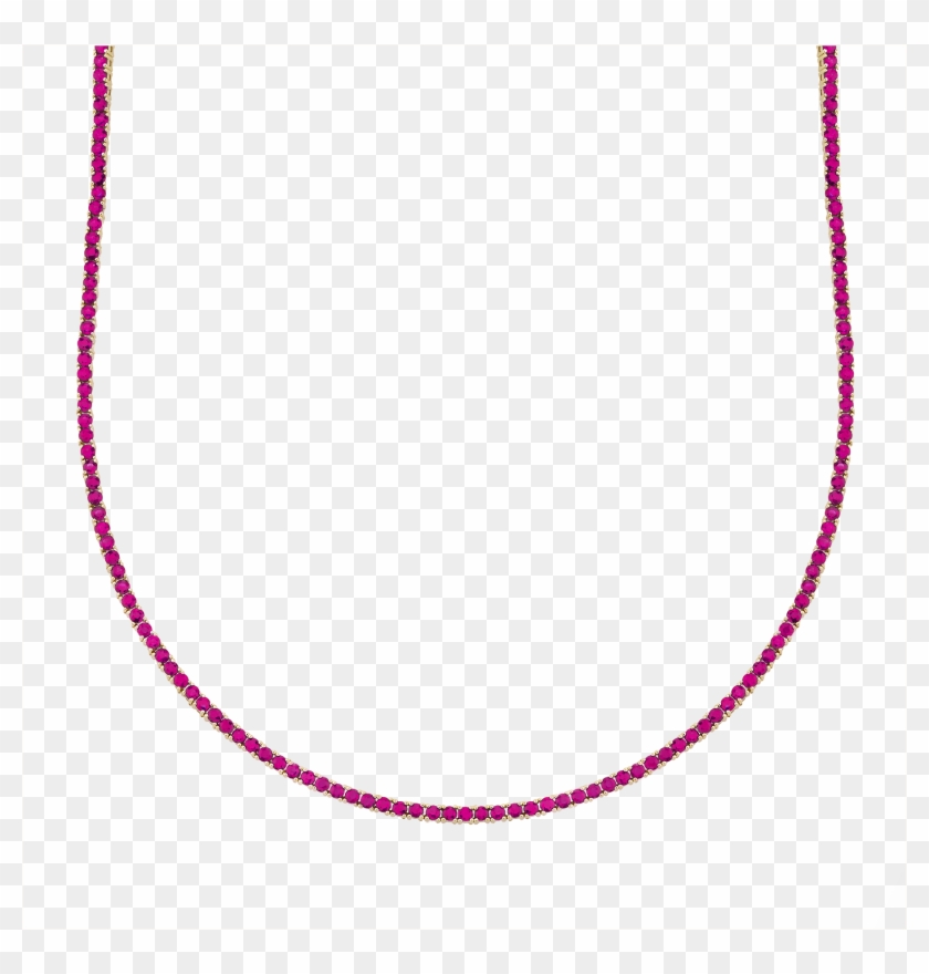 Perfect Ruby Collar Tennis Necklace - Necklace #1106136