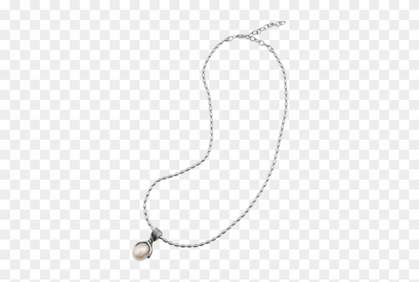 New Twisted Bow Pearl Drop Necklace - Necklace #1106219