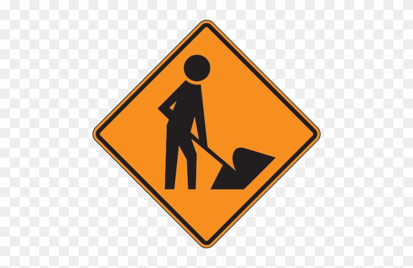 Men At Work Sign Mutcd W21-1 - Men At Work Sign #1106275