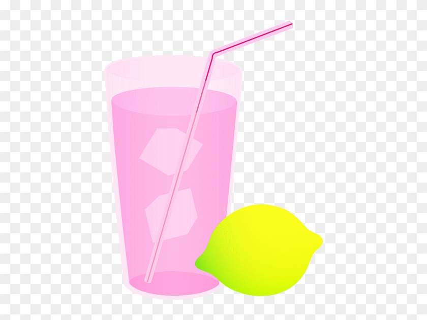Lemonade Drink Sprite Clip Art - Glass Of Pink Lemonade Clipart #1106297