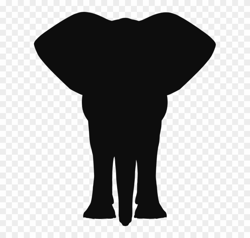 Elephant Silhouette Trunk Up #1106477