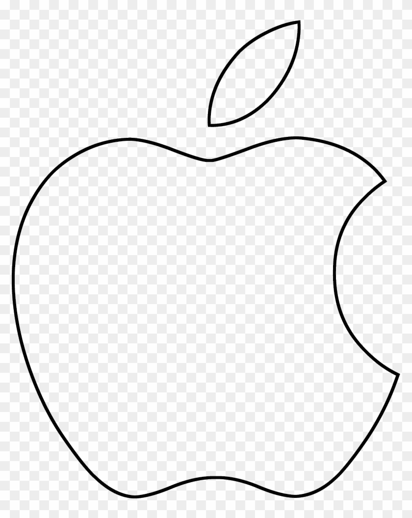Clipart Bitmap - Apple Logo Outline Vector #1106542