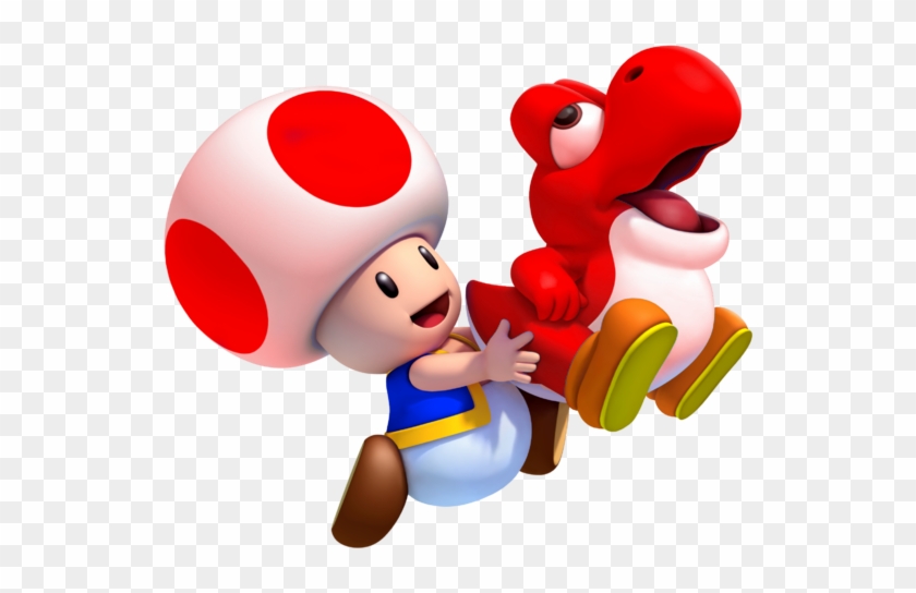 Baby Toad Mario Kart - Blue Toad And Yoshi #1106559