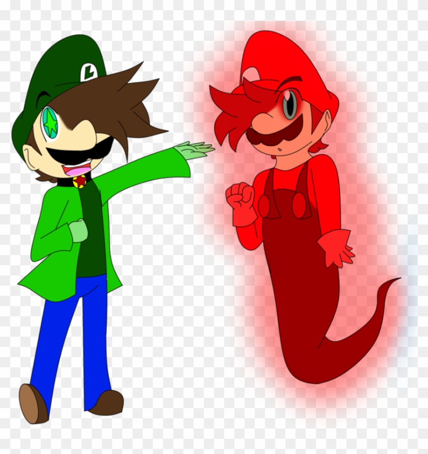 Star Luigi And Fire Mario By Crazy-drawer101 - Luigi #1106580