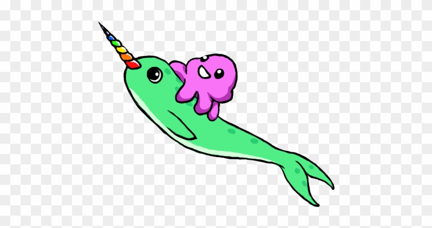 Narwhal Clipart Green - Narwhal Gif Transparent #1106795