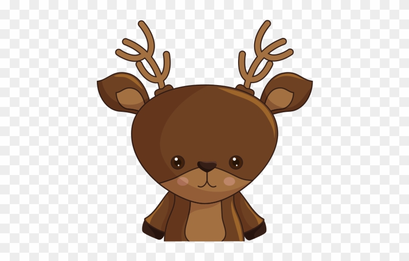 Kawaii Cartoon Deer - Reindeer #1106906