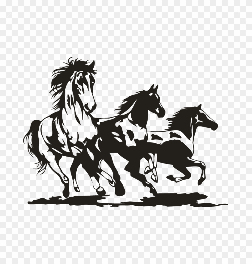 Three Running Horses Decal Photomal - Papel De Parede Para Celular Patas De Cavalo #1106926